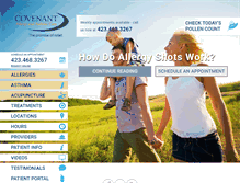 Tablet Screenshot of covenantallergy.com